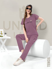 Tencel Night Suit- light Lavender