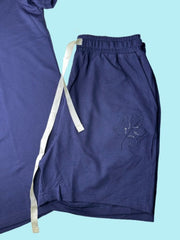 Tencel Short Night Dress- Blue