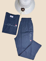 Tencel Night Suit- Bluish Gray