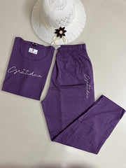Tencel Night Suit- Purple