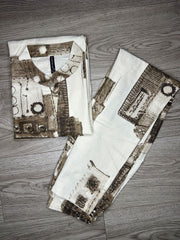 Linen Cotton Women Co-ord Set – Brown print