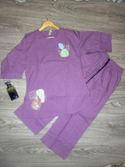 Linen Cotton Women Co-ord Set –Lavender