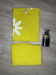 Linen Cotton Women Co-ord Set –Yellow