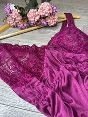 Satin 3-Piece Nighty – Velvet Red
