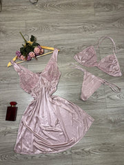 Satin 3-Piece Nighty – Moose