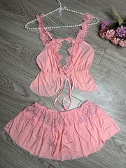 3-Piece Nighty with Robe-Pink