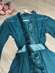 3-Piece Nighty with Robe-Green