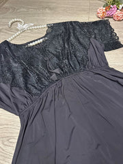 3-piece Net Design Nighty-Black