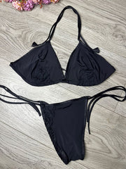 3-piece Net Design Nighty-Black