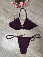 3-piece Net Design Nighty-Purple