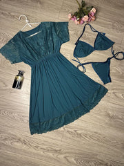 3-piece Net Design Nighty-Green