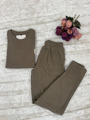 Stylish Grayish Brown Co-ord Set
