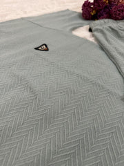 Stylish Grayish Blue Co-ord Set