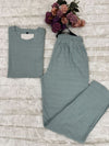 Stylish Grayish Blue Co-ord Set