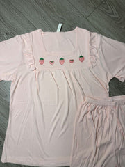 Korean Style Night Shorts-Peach