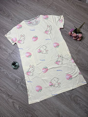 Rabbit Print Long T-shirt