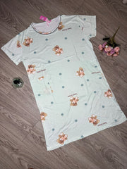 Teddy Print Long T-shirt