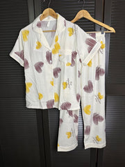 Trendy Nightwear Set-Off White