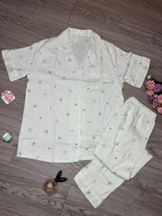 Premium Crush Nightwear Set -Mint