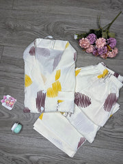 Trendy Nightwear Set-Off White