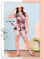 Slipora Short co-ord set- Purple